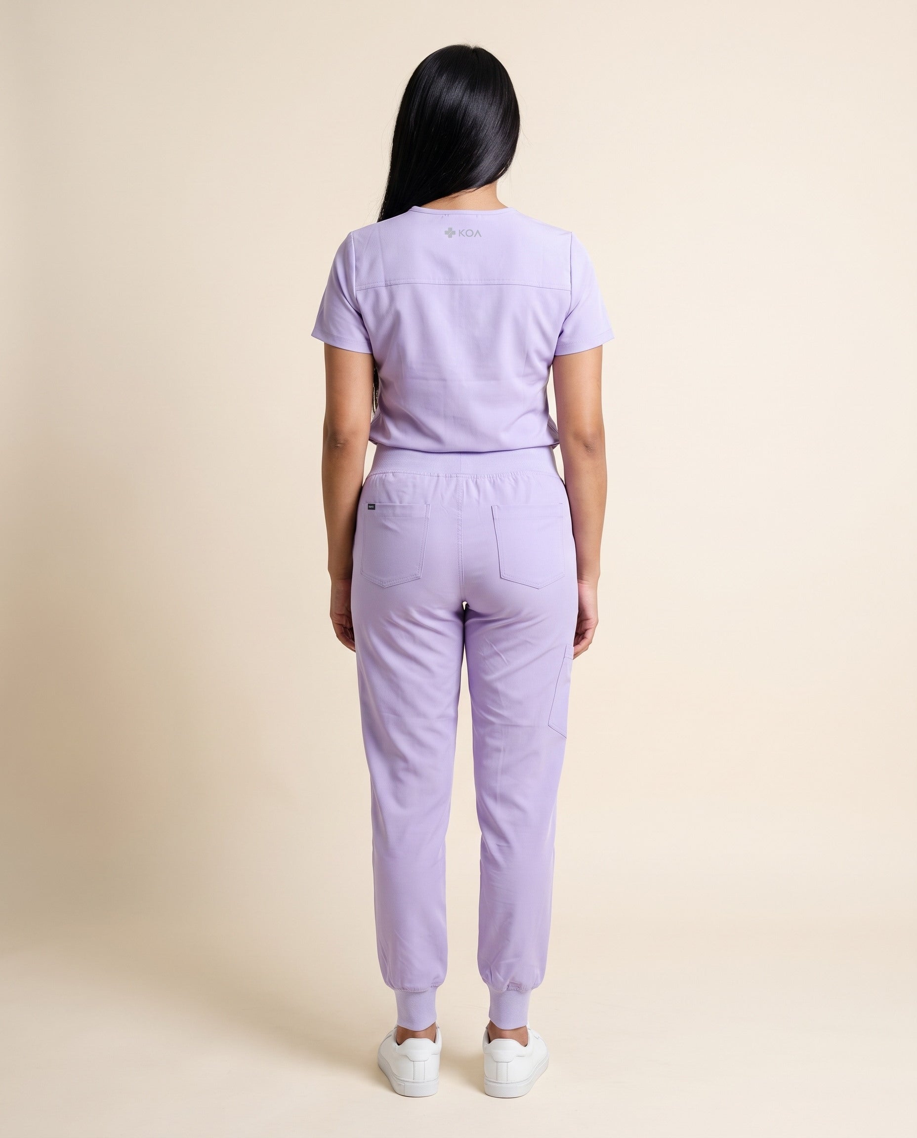 Women's High-Rise Scrub Jogger, Lilac - back