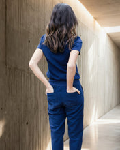 Load image into Gallery viewer, Women's High-Rise Scrub Jogger, Navy - back #NVY