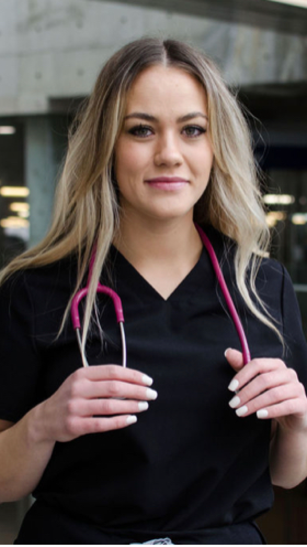 Women’s Two Pocket Scrub Tops - Onyx (Black)