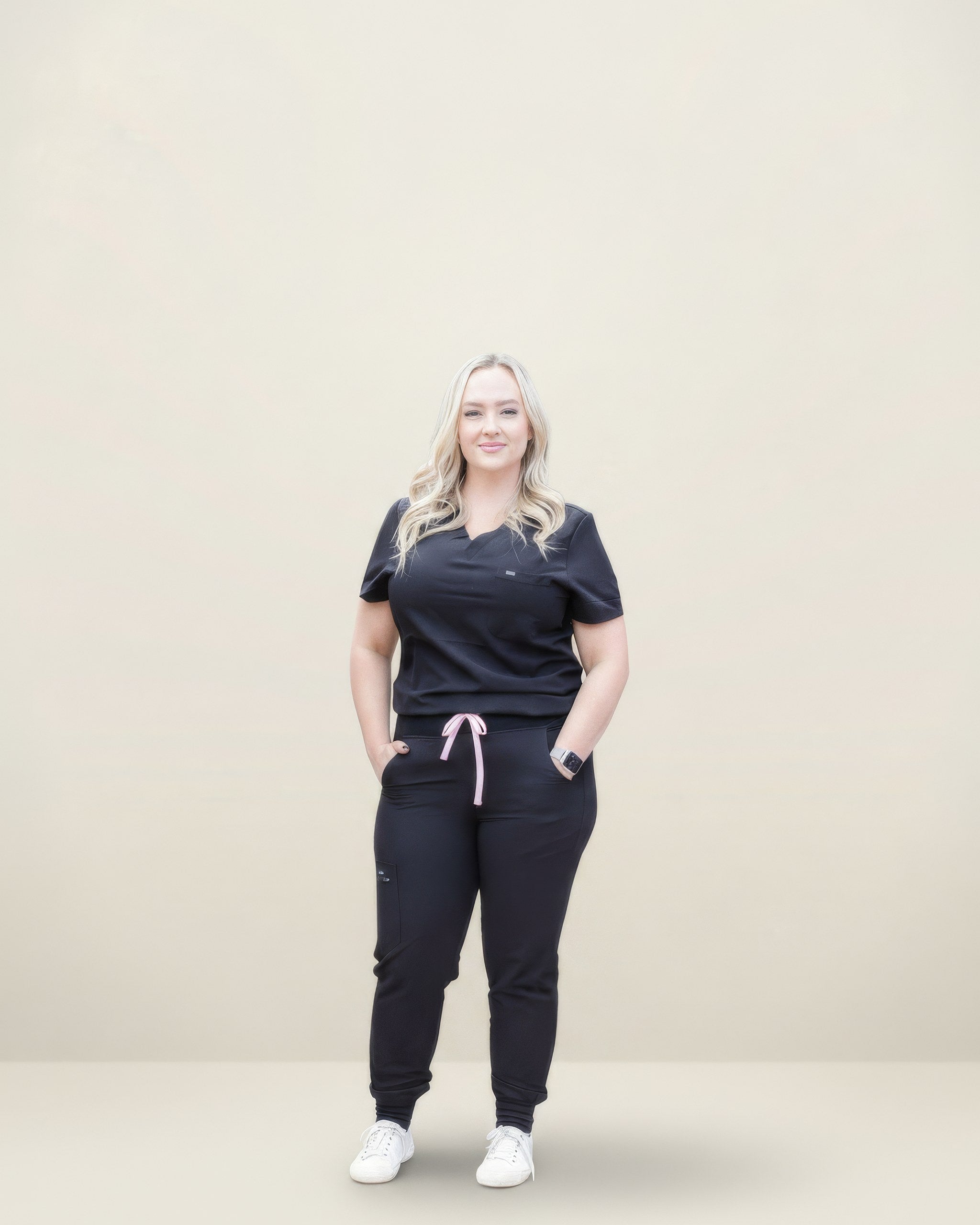 Women's High-Rise Scrub Jogger, Black