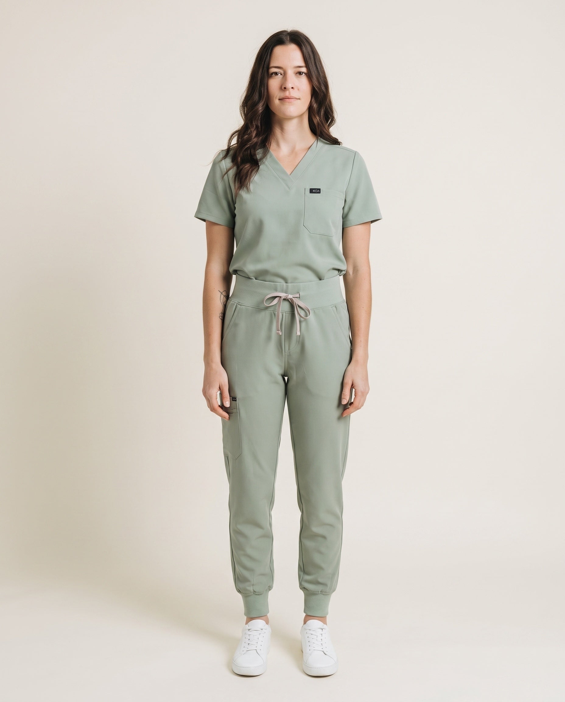 Women's High Rise Scrub Joggers, Sage