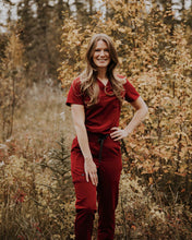 Load image into Gallery viewer, Women's High-Rise Scrub Jogger, Merlot #MER
