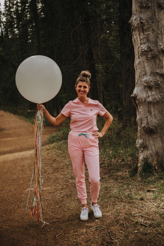 Women’s Regular Rise Scrub Joggers - Baby Pink